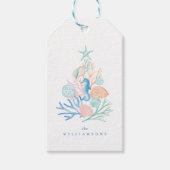 Kerstaire kerstboom in de kust van de Oceaan Cadeaulabel (Voorkant)