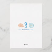 Kerstaire kerstboom in de kust van de Oceaan Folie Feestdagenkaart (Achterkant)