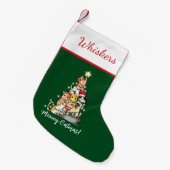 Kerstaire kerstboom met vun Meowy Catmas Kleine Kerstsok (Voorkant (Hangend))