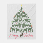 Kerstaire kerstboom voor fijne kerst fleece deken (Voorkant)