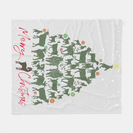 Kerstaire kerstboom voor fijne kerst fleece deken (Voorkant (Horizontaal))