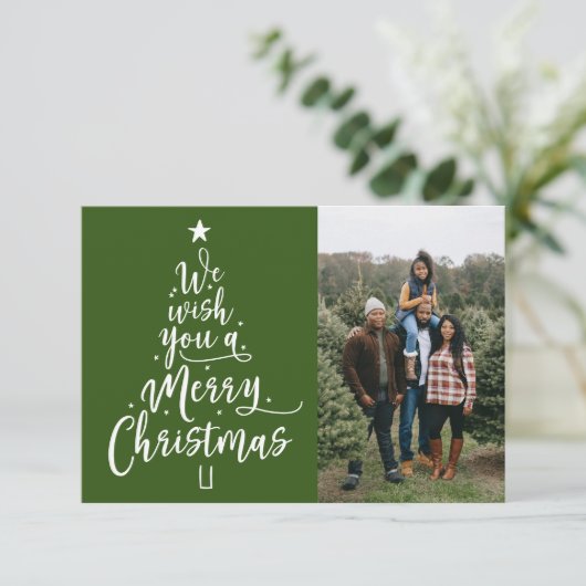 Kerstaire kerstkaart bedankkaart (Staand voorkant)