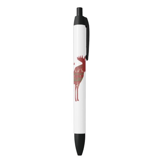 Kerstaire kerstkaart in Sweater Design Chrismoose  Zwarte Inkt Pen (Achterkant (Verticaal))