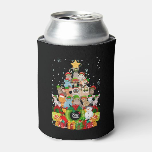 Kerstaire kerstkatten — Kerstmis Blikjeskoeler (Blikje Voorkant)