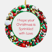 Kerstaire kerstsuikerkoekjes Snoep Keramisch Ornament (Achterkant)