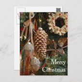 Kerstaire kerstvakantieboom voor bijtende bossierp feestdagenkaart (Voorkant / Achterkant)