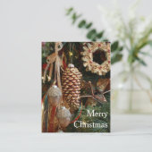 Kerstaire kerstvakantieboom voor bijtende bossierp feestdagenkaart (Staand voorkant)