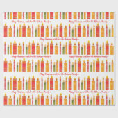 Kerstaire kleurstofkaarsen, aangepast cadeaupapier (Vlak)