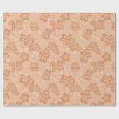 Kerstaire koekjes cadeaupapier (Vlak)