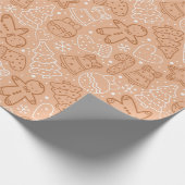 Kerstaire koekjes cadeaupapier (Hoek)