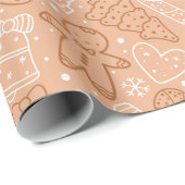 Kerstaire koekjes cadeaupapier (Rol Hoek)