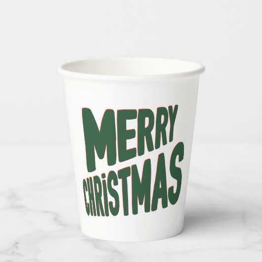 Kerstaire kopjes papieren bekers (Achterkant)