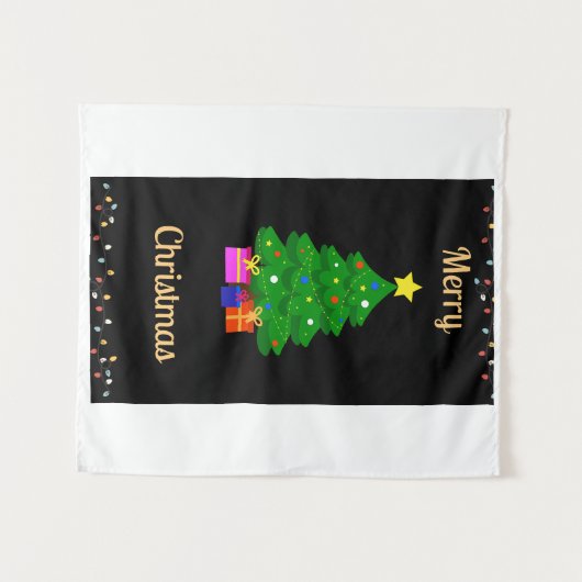 Kerstaire kunst wandkleed (Voorkant (horizontaal))