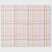 Kerstaire lijnen - boven roze cadeaupapier (Vlak)