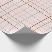 Kerstaire lijnen - boven roze cadeaupapier (Hoek)