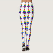 Kerstaire Mannen regenboogbomen Leggings (Achterkant)