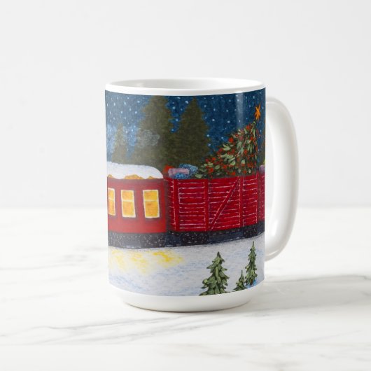 Kerstaire  Mok van de Rode Steamtrein (Voorkant rechts)