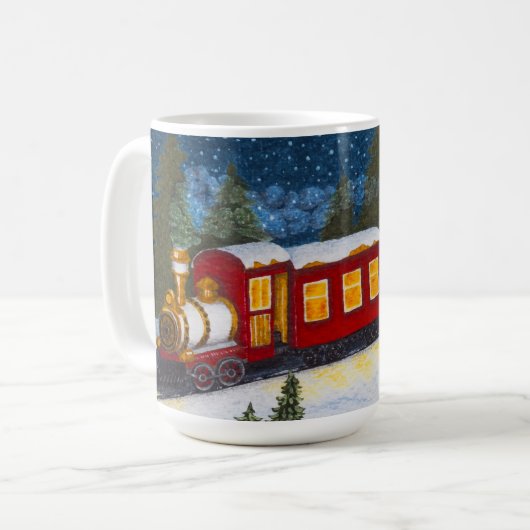 Kerstaire  Mok van de Rode Steamtrein (Voorkant links)