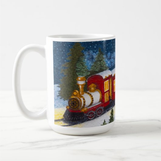 Kerstaire Mok van de Rode Steamtrein (Links)