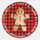 Kerstaire ontbijtboom RSVP Buffalo Gold Ronde Sticker (Voorkant)