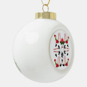 Kerstaire Ornament, Snowman Elf Keramische Bal Ornament (Links)
