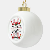Kerstaire Ornament, Snowman Elf Keramische Bal Ornament (Rechts)
