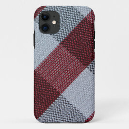 Kerstaire rode buffelpatroon met grijs Case-Mate iPhone case