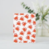 Kerstaire rode krabben briefkaart (Staand voorkant)