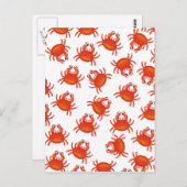 Kerstaire rode krabben briefkaart (Voorkant / Achterkant)