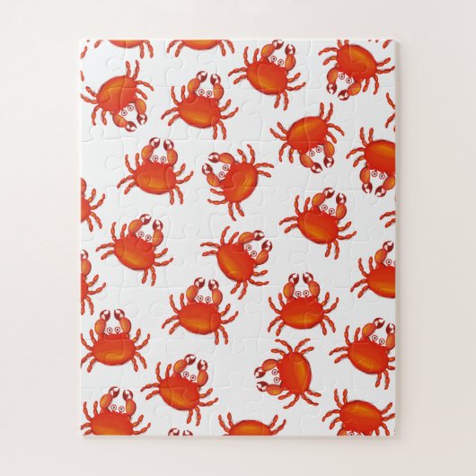 Kerstaire rode krabben legpuzzel (Verticaal)