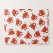 Kerstaire rode krabben legpuzzel (Horizontaal)
