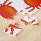 Kerstaire rode krabben legpuzzel (Zijkant)