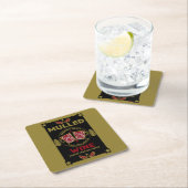 Kerstaire rode wijn kartonnen onderzetters (Insitu)