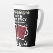 Kerstaire rode wijn latte mok (Rechterhoek)