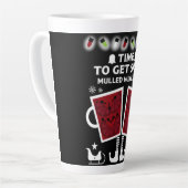 Kerstaire rode wijn latte mok (Linkerhoek)