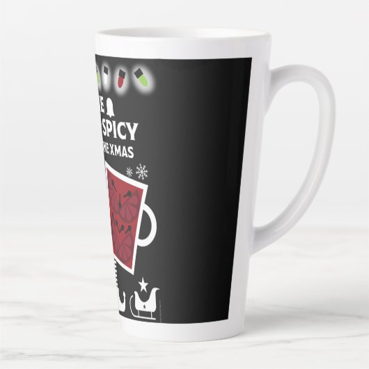 Kerstaire rode wijn latte mok (Rechts)