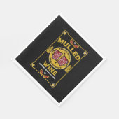 Kerstaire rode wijn servet (Hoek)