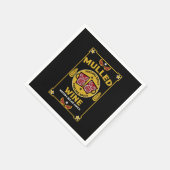 Kerstaire rode wijn servet (Hoek)