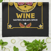 Kerstaire rode wijn theedoek (Gevouwen)