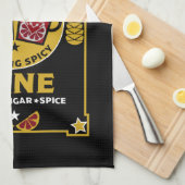 Kerstaire rode wijn theedoek (Quarter Fold)