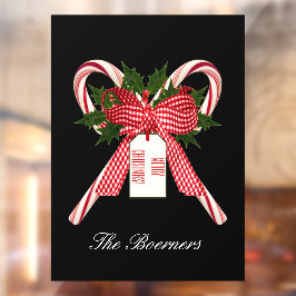 Kerstaire snoepjes Voorruitkleppen Raamsticker