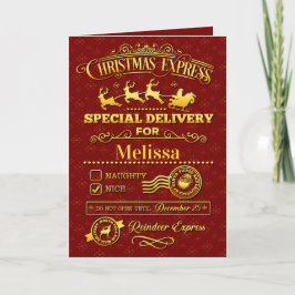 kerstaire speciale levering feestdagen kaart