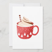 Kerstaire warme cacao met een kerstbeker kaart (Achterkant)