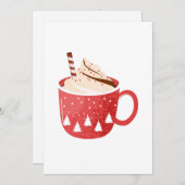 Kerstaire warme cacao met een kerstbeker kaart (Voorkant / Achterkant)