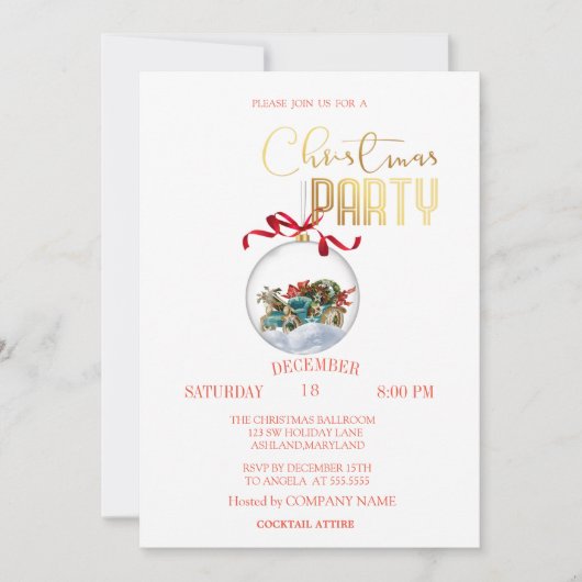 Kerstaire winkelwagen kaart (Voorkant)