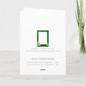 Kerstairgrens - Snowy Decorated Pine Trees Feestdagen Kaart (Achterkant)