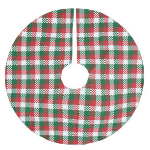 Kerstairkleurig rood-groen buffelpatroon kerstboom rok