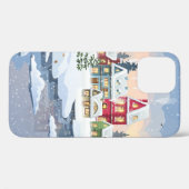 Kerstairlandschap met sneeuwdekhuis Case-Mate iPhone case (Achterkant (horizontaal))