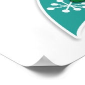 Kerstairlicht voor eierstokkanker poster (Hoek)