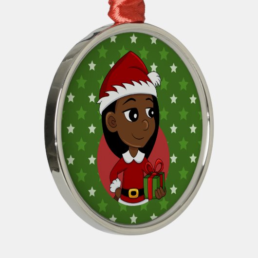 Kerstairmeisje cartoon, metalen versiering metalen ornament (Rechts)